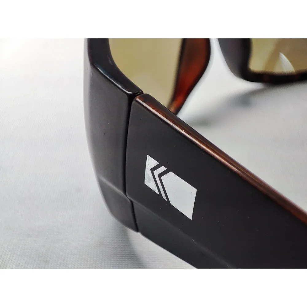 Kreedom Lincoln Tortoise Wrap Sunglasses Blue Mirror Lens Cat 3 Men